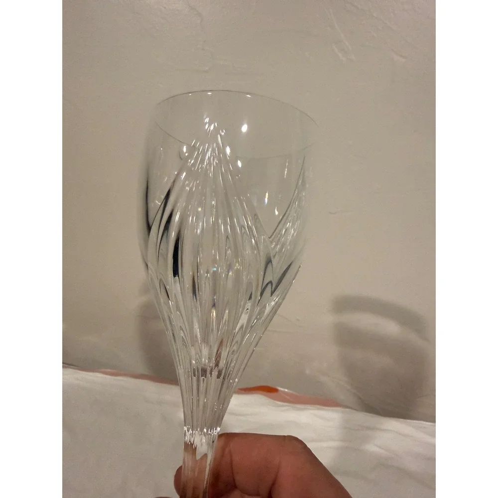 Waterford Elegance Accent Wine Glass Clear Excellent Crystal Pulled Stem 9.5in
